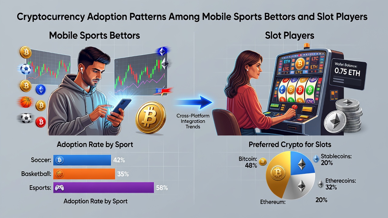 Chart showing rising cryptocurrency transaction volumes in mobile gambling apps through 2026