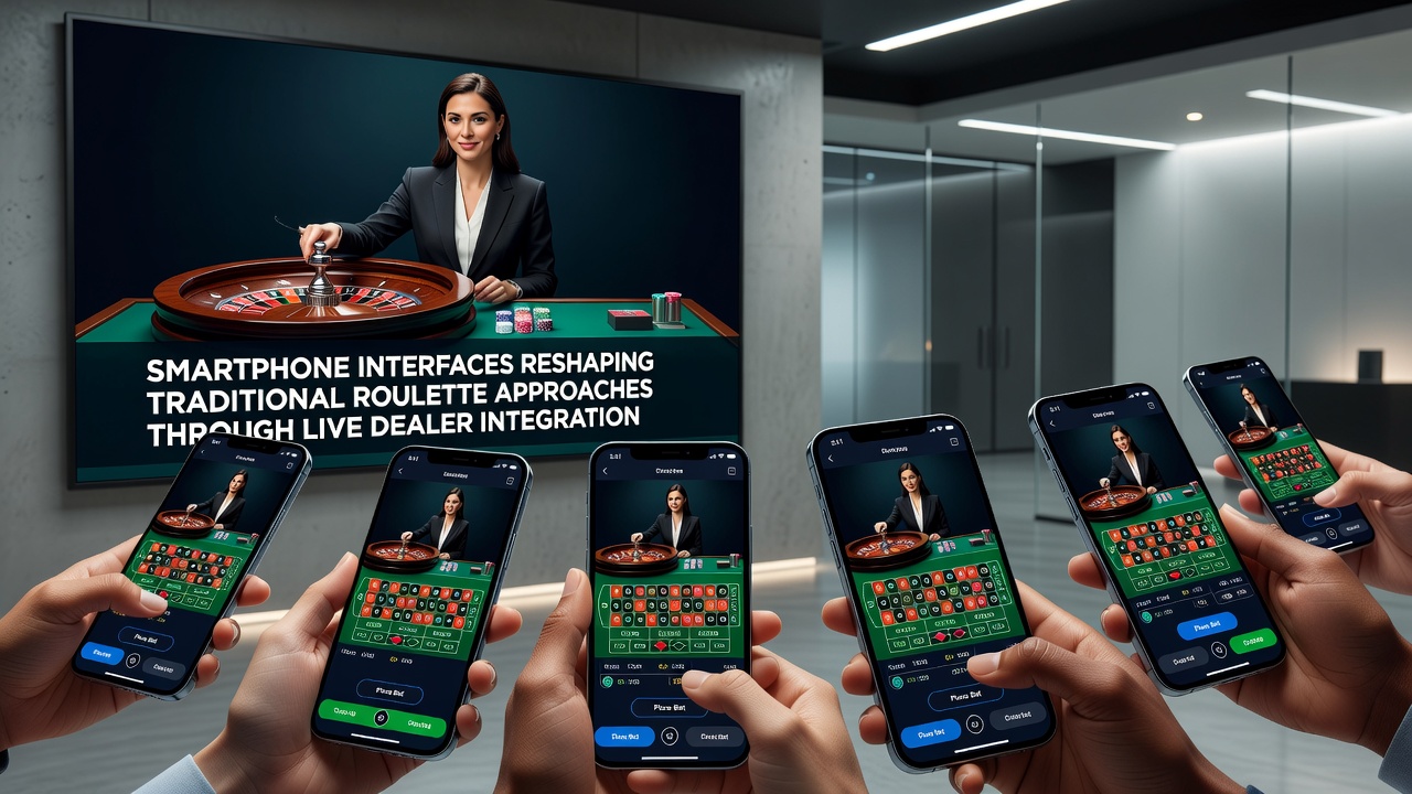 Close-up of a live dealer roulette wheel viewed through a smartphone camera interface with overlaid betting statistics