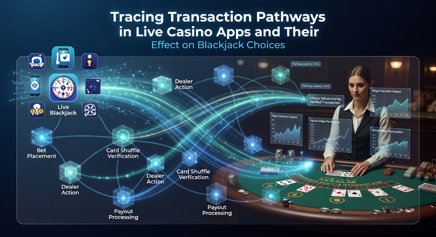 Illustration of transaction pathways in live casino mobile apps showing data flows from deposits to game selections