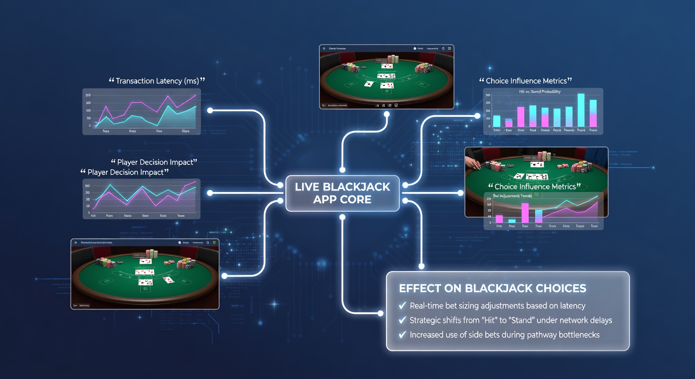 Diagram displaying how transaction metadata influences blackjack betting interfaces in live dealer apps